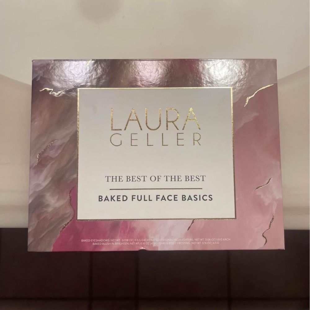 Laura Geller Baked Face Palette & Retractable Angled Kabuki Brush - Brand New